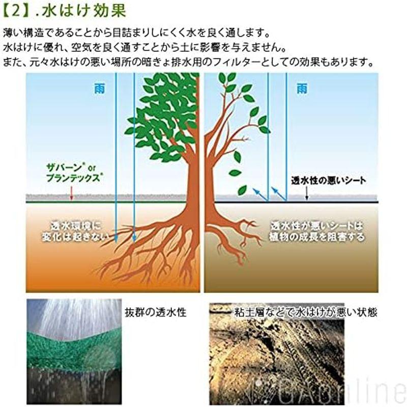 デュポン10平米分 敷き方マニュアル同封 耐用年数 曝露約10 15年 Dupont ザバーン 350G 防草シート1m x 10m グリー