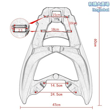 【無損快裝】NMAX155尾箱架 摩托車貨架 改裝支架 鋁合金材質 專車專用 2020款適用 雅馬哈改裝 載物出行