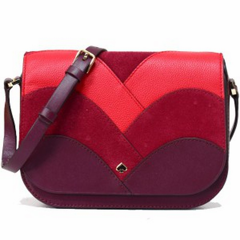 ケイトスペード バッグ Katespade スムースレザー スエード ナディーン パッチワーク フラップ ショルダーバッグ チェリーウッド ワイン 通販 Lineポイント最大1 0 Get Lineショッピング