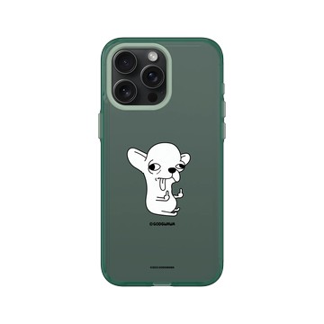 iPhone 15 Pro Max Clear 憂墨綠 - Godgwawa 變種吉娃娃 - 頂吉一指