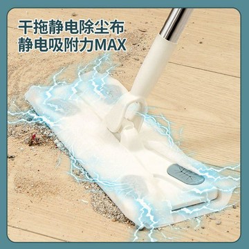 好物嚴選🎁靜電除塵拖把一次性懶人免洗塞入式平板拖布一拖淨拖地清潔神器NO