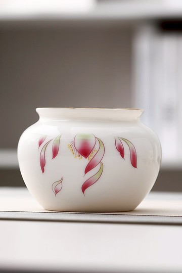 輕奢白瓷小號茶葉罐家用收納茶具器創意密封便攜旅行散裝儲茶陶瓷