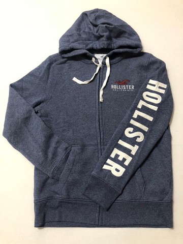 HCO海鷗紅LOGO手臂文字刺繡連帽外套 雪花藍