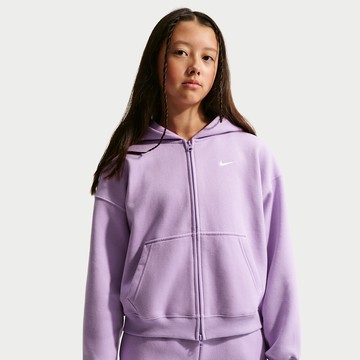 Nike Sportswear Studio Fleece Oldrr Kids' (Girls') Oversized Full-Zip Hoodie