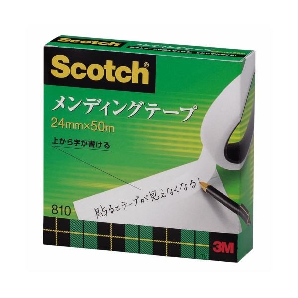 まとめ） 3M スコッチ メンディングテープ 810 大巻 24mm×50m 紙箱入 810-3-24 1巻 〔×5セット〕[21] 通販  LINEポイント最大0.5%GET LINEショッピング