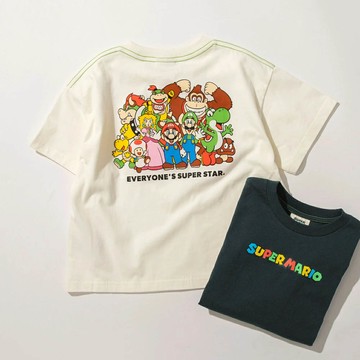 日本 BRANSHES - 瑪利歐限定聯名短袖上衣-大集合-白
