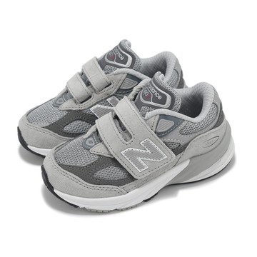 New Balance 休閒鞋 990 V6 小童 寬楦 灰 魔鬼氈 麂皮 小朋友 學步鞋 嬰兒鞋 NB IV990GL6-W