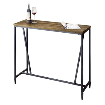 凱爾實木吧台桌-多色可選(DIY自組商品)木紋灰/黑腳