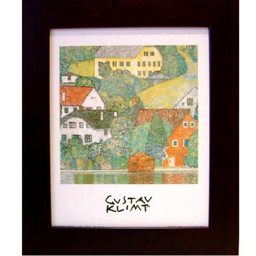 開運陶源 【風景3】  Klimt克林姆 風景畫 世界名畫 掛畫 複製畫 壁飾  38x32cm含原木框