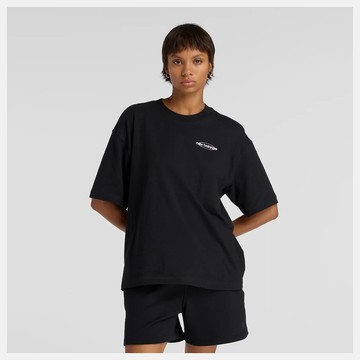 New Balance 寬版 女 短袖上衣 WT61P205BK-F