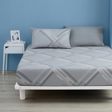 新品_東妮寢飾(單人/雙人/加大/特大)100%精梳棉床包枕套組／軌跡之間