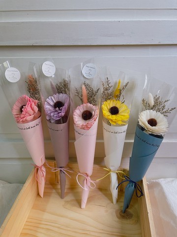 向日葵甜筒花/乾燥向日葵/單朵向日葵/向日葵花束/太陽花束/現貨