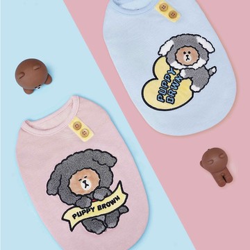 【LINE FRIENDS官方授權】PUPPY系列冬季純棉寵物背心服飾