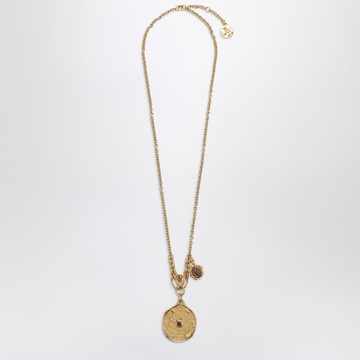 Gold zodiac pendant necklace