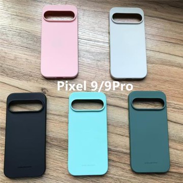 絲滑輕薄適用谷歌9pro xl手機殼pixel9pro液態手感簡約保護殼Google 9純色親膚手機套軟殼手感超好