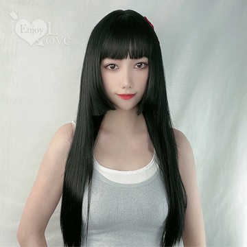 假髮 搭配專區 Cosplay長直髮 姬髮式公主切修飾小臉﹝黑色﹞