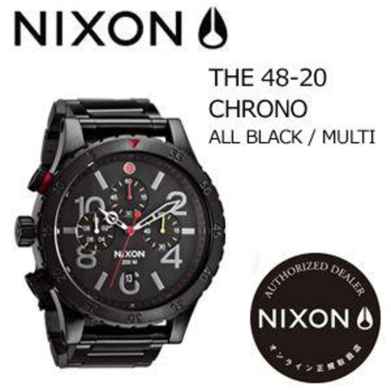 あすつく NIXON ニクソン 腕時計 正規取扱店/48-20 CHRONO ALL BLACK