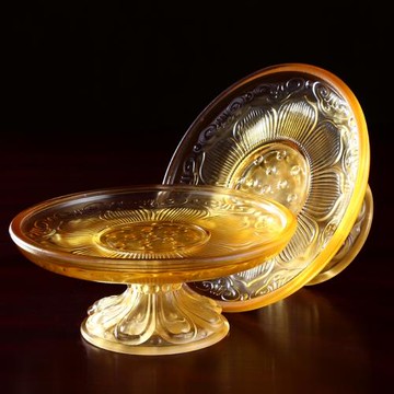 佛前供果果盤琉璃家用供佛財神爺供果盤水果盤觀音貢盤供佛供盤