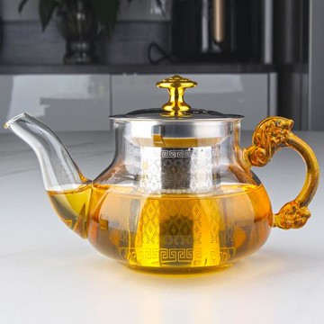 加厚耐熱耐高溫明火玻璃茶壺電磁爐不銹鋼煮茶壺家用辦公花茶具