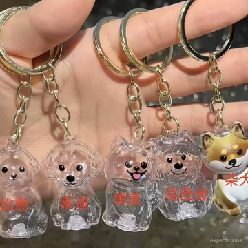 隔日達⚡️透明小狗毛髮收納盒 狗毛收納 狗毛扭蛋 小狗鑰匙扣 狗毛吊飾 狗毛收集膠囊 寵物毛髮收集 狗狗紀念掛件可愛小狗