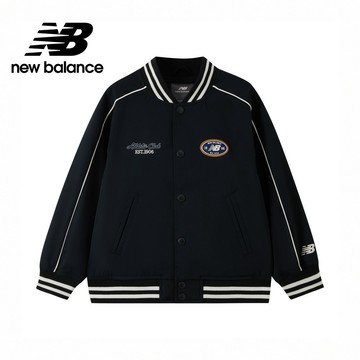 【New Balance】 NB 童裝棒球外套_中性_黑色_7AG1E01WBK