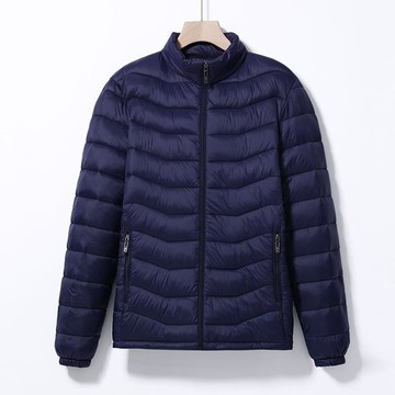 【秋冬】秋冬季輕薄短款棉服男士修身大碼立領棉衣中青年爸爸棉襖工裝外套上衣男服饰 外套大衣 休闲舒适