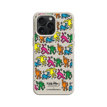iPhone 15 Pro Max SolidX 貝殼灰 - Keith Haring - 跳舞的人