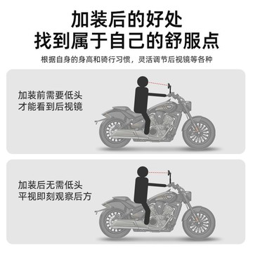 🔥slk嚴選🔥艾銳倫304不鏽鋼摩托車電動車後視鏡螺絲增高反光鏡加高改裝M8M10嚴選