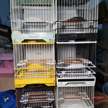 鳥籠子批發方形塑鋼籠籠塑料籠繡眼麻料玉尺寸21.21.23公分速賣通
