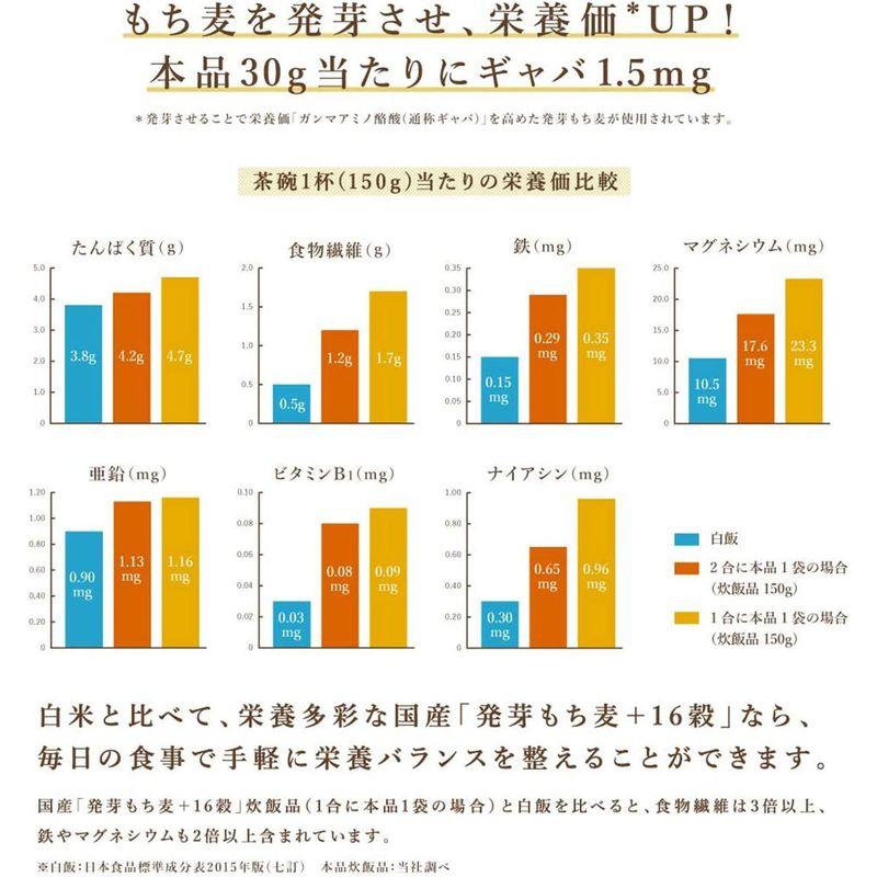 はくばく  国産 発芽もち麦 16穀 450g (30g x 15袋)