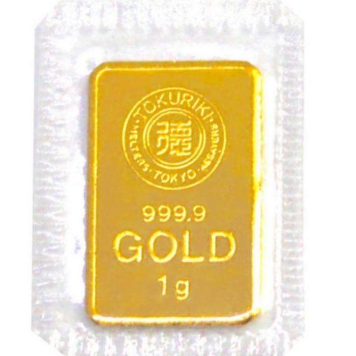 純金 インゴット 24金 徳力 1g (ラミネート未開封) K24 TOKURIKI INGOT