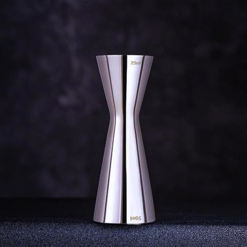 酒吧達人304腰身不銹鋼25／50ml調酒師量酒器量杯盎司器Jigger