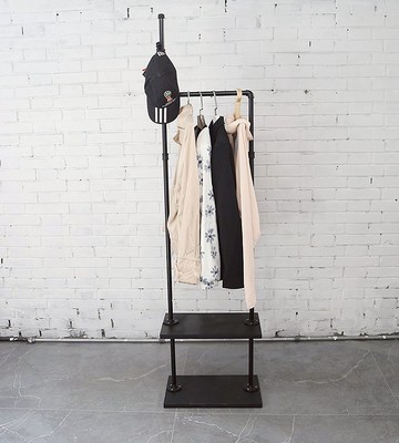 水管工業風衣帽架落地衣架
