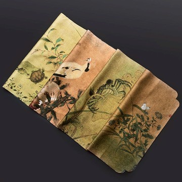 陶福氣 印花中式彩繪茶巾 吸水茶布茶具配件茶幾茶桌功夫茶毛巾