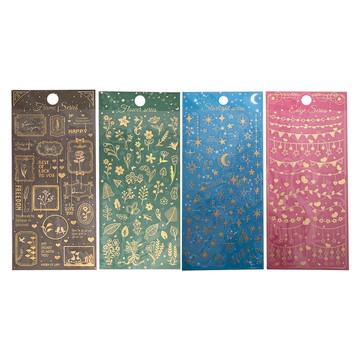 燙金閃閃手帳貼紙(款式隨機出貨)