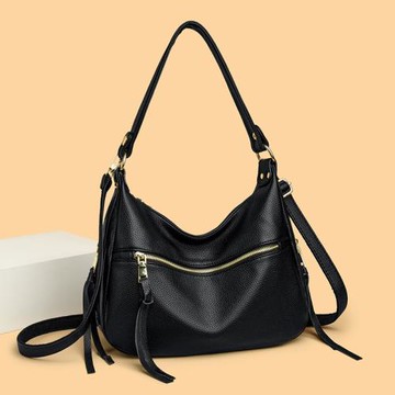 跨境包包女大容量新月流蘇斜挎包新款高級感送媽媽通勤單肩腋下包