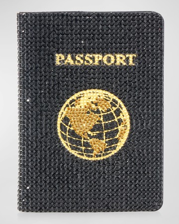 Allover Crystal Passport Holder