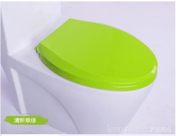 馬桶蓋彩色加厚通用老式緩降坐便器蓋板快拆馬桶蓋U型V型O型