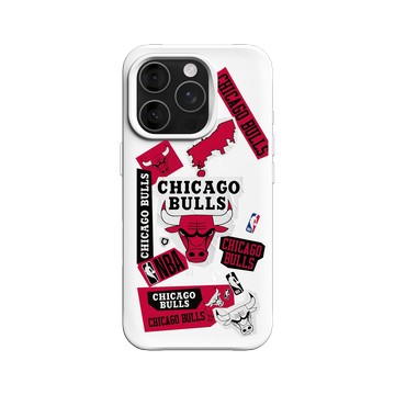 iPhone 16 Pro SolidX 白 - NBA - 拼貼系列-芝加哥公牛 Chicago Bulls - Collage