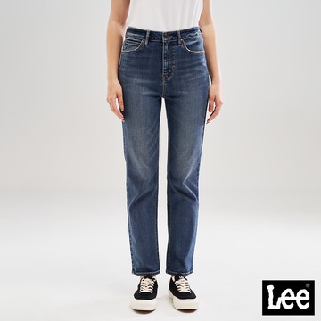 Lee 421 高腰合身直筒牛仔褲 女 Modern 深藍洗水LL220064299