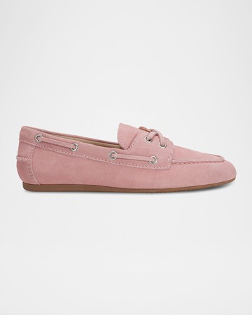 Suede Moccasin Boat Loafers