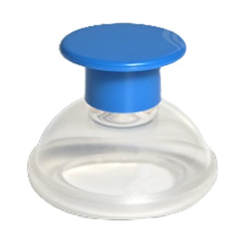 R&R 萊禮生醫 矽膠拍痰杯  透明 + 藍色  1個