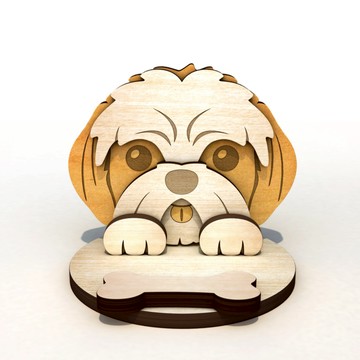 客製化❤️【DOGIS】雙色西施木製手機座 | 名片座 | memo夾 | 交換禮物 | 附包裝 | 快速出貨