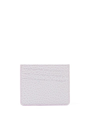 Maison Margiela - four-stitch leather card holder - men - Leather - One Size - Purple