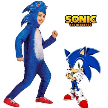 兒童刺猬索尼克扮演服萬圣節sonic cos服音速小子六一舞臺表演服