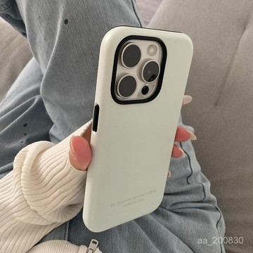 ✨限時下殺✨韓國ins風雙層二閤一純色字母蘋果 iPhone 16 15 14 pro 13 12 11 XS  手機殼