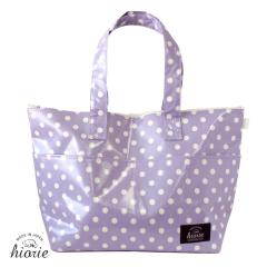 ヒオリエトートバッグ バッグ 防水 水筒ホルダー付き 底板付き Lサイズ 高さ約30cm 幅約35cm ラベンダードット コーティングトートバッグ ヒオリエ 日織恵 日本製 国産 マザーズバッグ エコ 大容量 エコバッグ マザーバッグ ギフト 通販 Lineポイント最大1 0 Get Line