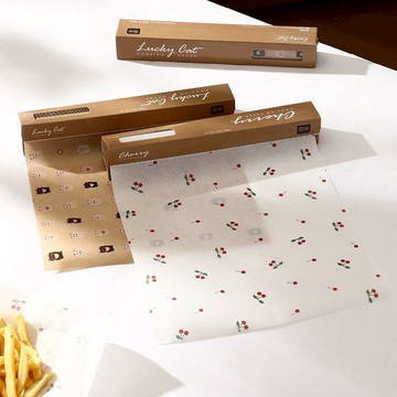 印花風耐高溫防油防黏烘焙紙/料理紙(8M)-3入組-多色可選 風信子