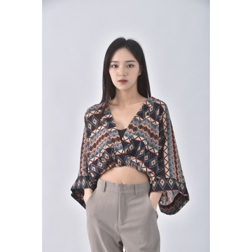 (S) lili質感藍色罩衫二手衣