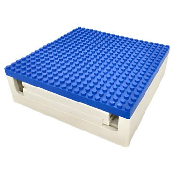 SHIMOYAMA 樂高可折疊收納箱  大顆粒藍蓋  1個  L32 x W32 x H32 cm